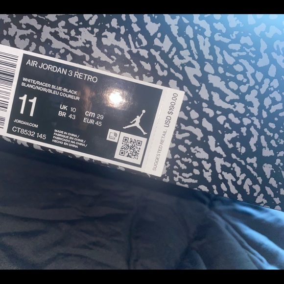 JORDAN 3 RETRO RACER BLUE - Picture 8 of 8